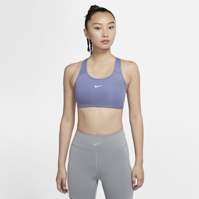 nike swoosh one piece pad sports bra