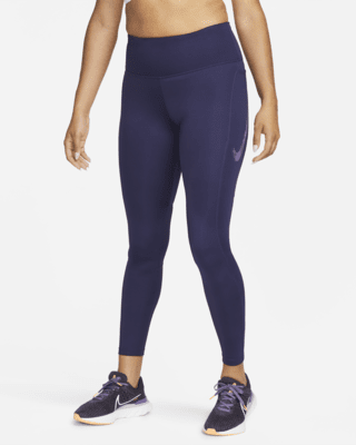 Женские тайтсы Nike Fast Mid-Rise 7/8 Graphic Leggings with Pockets