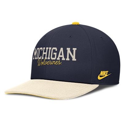 Michigan Legacy Script Men's Nike Dri-FIT College Adjustable Hat