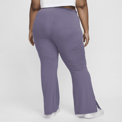 Nike Sportswear Chill Knit Women's Tight Mini-Rib Flared Leggings (Plus Size)