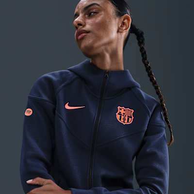 F.C. Barcelona Tech Windrunner Third Women's Nike Total 90 Football Fleece Full-Zip Hoodie