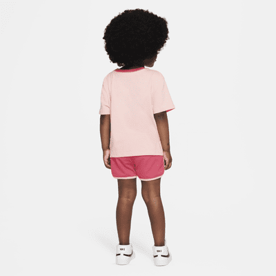 Finish Line Girls Sport & Swimwear Sportswear Sports T-shirts Jordan Kids Toddler Hoops T-Shirt and Mesh Shorts Set in Pink/Gym Red Size 2 Toddler Cotton 