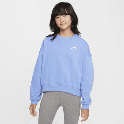 Nike Sportswear Club Fleece Girls' Boxy Crew-Neck Sweatshirt