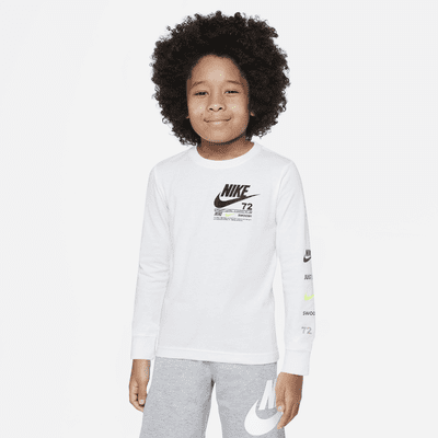 Nike Illuminate Microtype Long Sleeve Tee Little Kids' T-Shirt. Nike JP