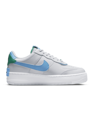 nike air force 1 shadow blue and white