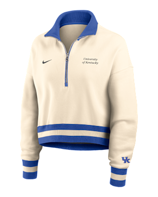 Женские  Kentucky Legacy Nike College Cropped 1/4-Zip Crew