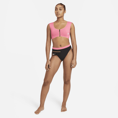 Prenda para la parte inferior de natación de cintura alta con bloques de color para mujer Nike