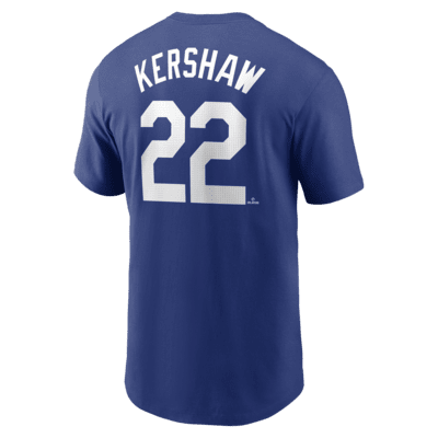 Playera Nike de la MLB para hombre Clayton Kershaw Los Angeles Dodgers Fuse