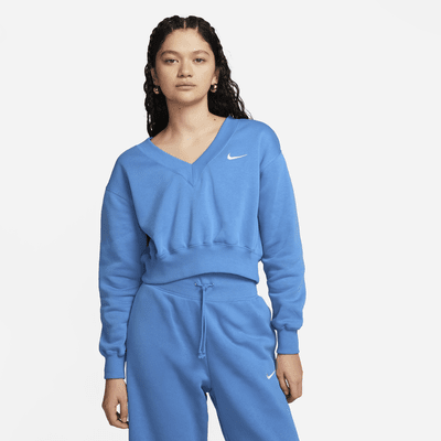 Nike Sportswear Phoenix Fleece Women's Cropped V-Neck Top