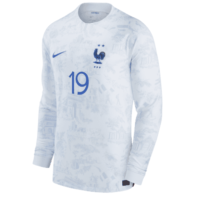 France National Team 2022/23 Stadium Away (Karim Benzema) Men's Nike Dri-FIT Long-Sleeve Soccer Jersey