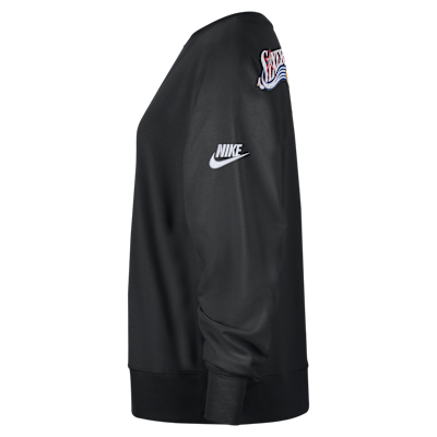 Philadelphia 76ers Hardwood Classics Women's Nike NBA Phoenix Fleece Premium Crewneck Sweatshirt