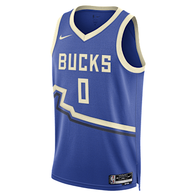 Jersey Nike Dri-FIT de la NBA Swingman para hombre Damian Lillard Milwaukee Bucks 2024/25 City Edition