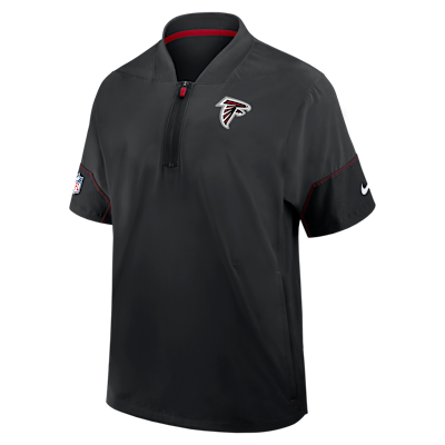 Atlanta Falcons Sideline Coach Men's Nike NFL 1/2-Zip Short-Sleeve Hooded Jacket from Nike - $105