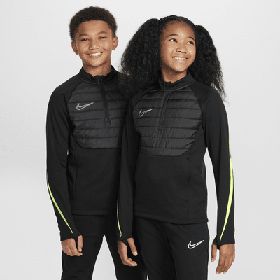 Playera de entrenamiento de fútbol para niños talla grande Nike Therma-FIT Academy