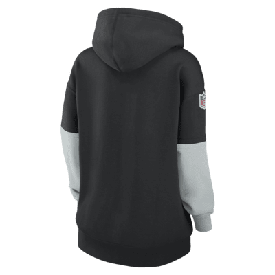 Sudadera con gorro sin cierre Nike de la NFL para mujer Las Vegas Raiders Sideline Essential