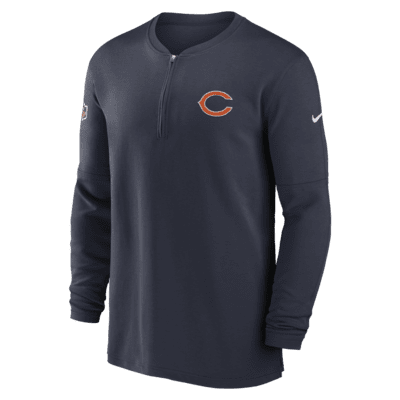 Nike Men's Chicago Bears Logo Long Sleeve Cotton Navy T-Shirt