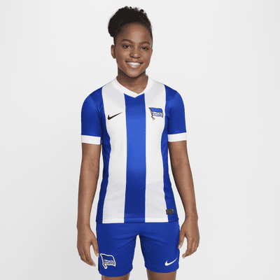 Hertha BSC 2024/25 Stadium Home Nike Replica Fußballtrikot mit Dri-FIT-Technologie für ältere Kinder