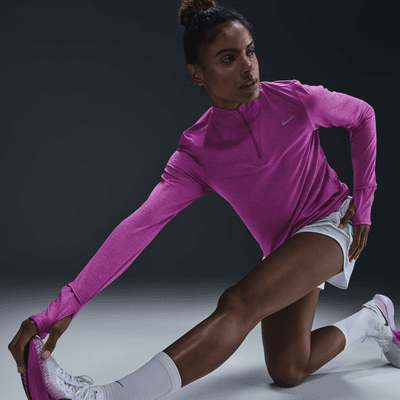 Nike Swift hardlooptop met korte rits en UV-bescherming voor dames