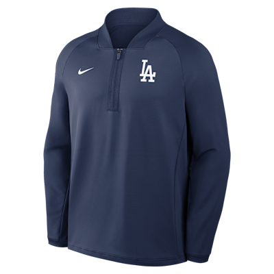 Los Angeles Dodgers Authentic Collection Men's Nike Dri-FIT MLB 1/2-Zip Long-Sleeve Top