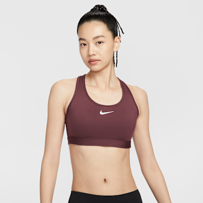 나이키 스우시 미디엄 서포트 여성 패드 스포츠 브라