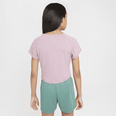 Haut à manches courtes Dri-FIT Nike One Fitted pour fille