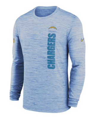 Мужская футболка Los Angeles Chargers Sideline Velocity Nike Dri-FIT NFL Long-Sleeve