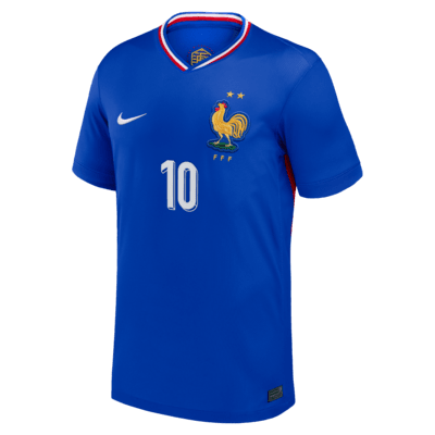 Jersey de fútbol Nike Dri-FIT de la selección nacional de Francia local 2024 Stadium Kylian Mbappé para hombre