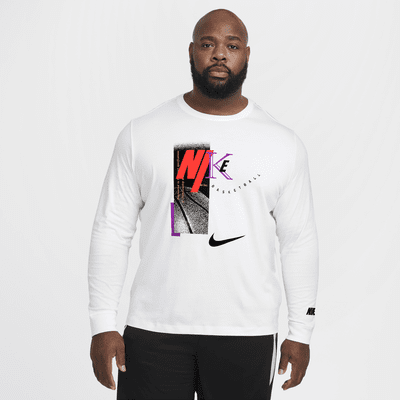 Camisola de basquetebol de manga comprida Nike para homem