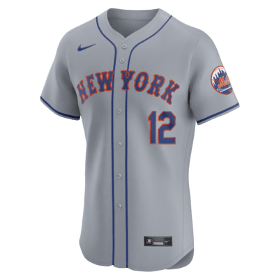 Jersey Nike Dri-FIT ADV de la MLB Elite para hombre Francisco Lindor New York Mets