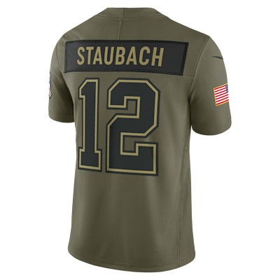 Jersey Nike Dri-FIT de la NFL Limited para hombre Roger Staubach Dallas Cowboys Salute to Service Retired
