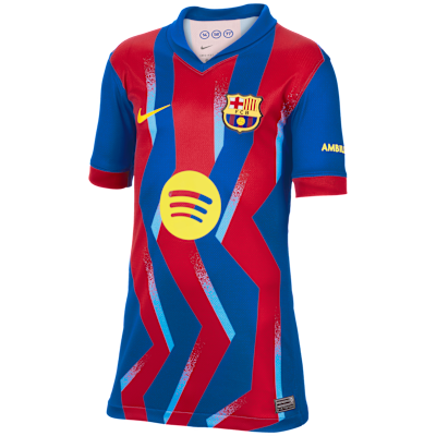 Lamine Yamal Barcelona 2025/26 Stadium Fourth Big Kids' Nike Dri-FIT Soccer Jersey