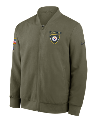 Мужская куртка Pittsburgh Steelers Salute to Service Sideline Nike NFL Full-Zip Bomber