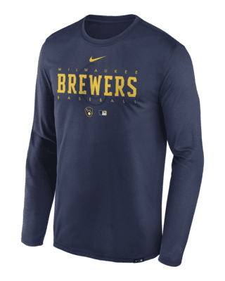 Nike Dri-FIT Game (MLB Milwaukee Brewers) Men's Long-Sleeve T-Shirt