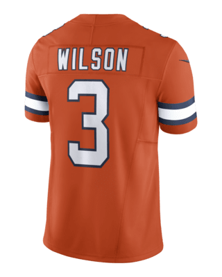 Nike Russell Wilson Orange Denver Broncos Team Vapor Limited Jersey