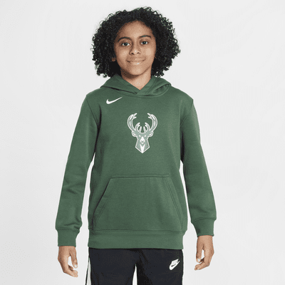 Milwaukee Bucks Club Older Kids' Nike NBA Fleece Pullover Hoodie