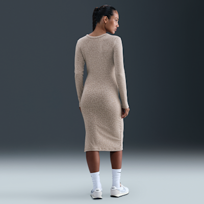 Nike Sportswear Chill Knit Women's Tight Long-Sleeve Midi Mini-Rib Dress