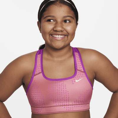 Bra deportivo reversible para niñas talla grande Nike Swoosh (talla amplia)