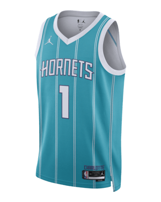 2022-23 Charlotte Hornets Ball #1 Jordan Swingman Away Jersey (XL)