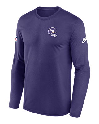 Мужская футболка Minnesota Vikings Alt Legend Small Logo Nike Dri-FIT NFL Long-Sleeve