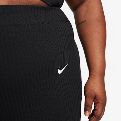 Nike Sportswear Women's High-Waisted Ribbed Jersey Trousers (Plus Size). Nike SI