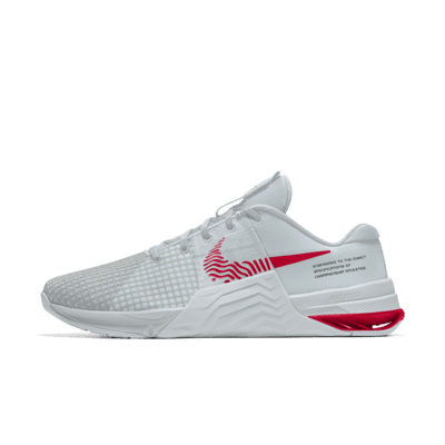 nike metcon white and red