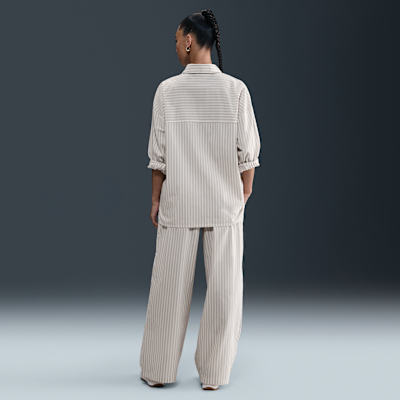 Pantalon à rayures ample taille mi-haute Nike Sportswear Chill Poplin pour femme