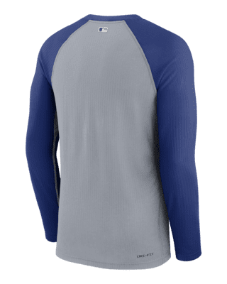 Men's Kansas City Royals Nike Light Blue AC Breathe Long Sleeve Performance  T-Shirt