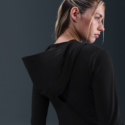 Donne Maglione Cardigan Y2k Manica Lunga Crop Tops Felpa Con Cappuccio Cavo Maglia Zip Up Felpe, 1#, S