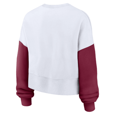 Sudadera de cuello redondo sin cierre universitaria Nike para mujer Florida State Seminoles Primetime