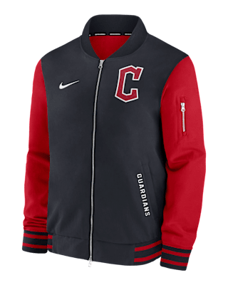 Мужская куртка Cleveland Guardians Authentic Collection Dugout Nike MLB Full-Zip Bomber