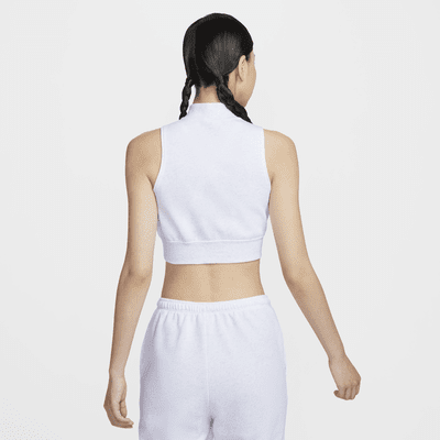 Nike Sportswear Chill Terry Women's Slim Cropped 1/2-Zip French Terry Tank Top