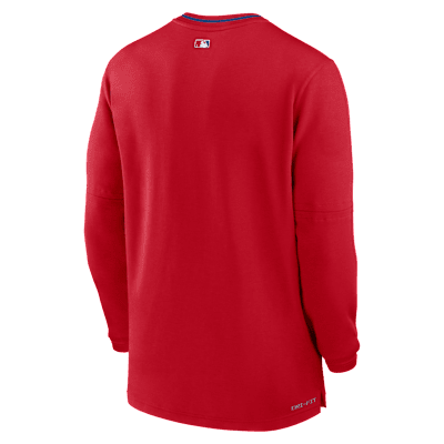 Philadelphia Phillies Authentic Collection Men's Nike Dri-FIT MLB 1/2-Zip Long-Sleeve Top