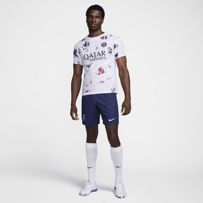 Paris Saint-Germain Academy Pro Uit Nike Dri-FIT warming-uptop met korte mouwen voor heren