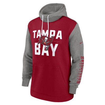 Tampa Bay Buccaneers Color Block Men s Nike NFL Pullover Hoodie